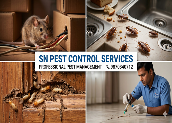 SN Pest Control Service technician performing pest treatment in Delhi NCR